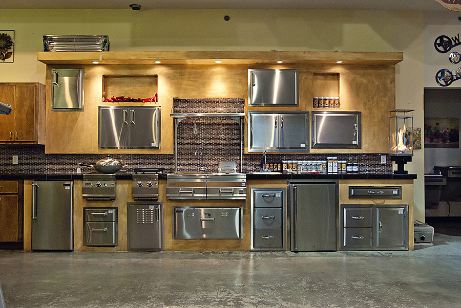 Grill Display Fireplace and Patio