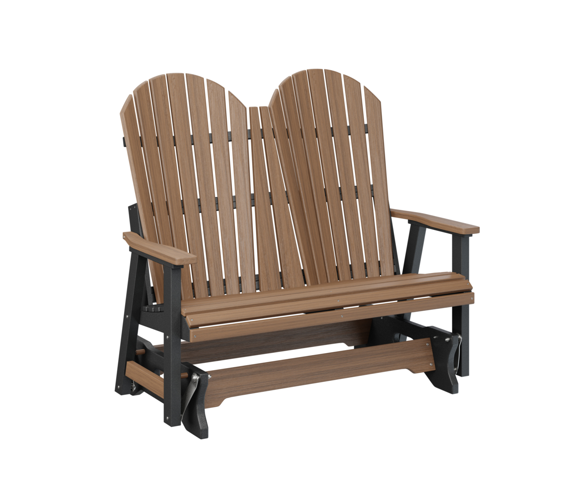 48-Comfo-Back-Double-Glider-Poly-Antique-Mahogany-Black