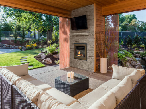 Portrait Outdoor Gas Fireplace by Valor